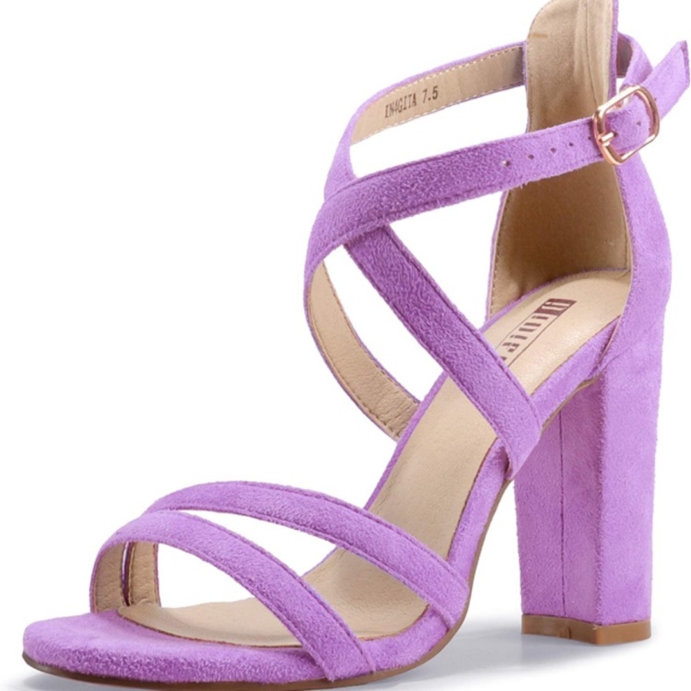 IDIFU Women's Chunky High Heel Sandal Strappy Open Toe Ankle Strap Dress Shoes